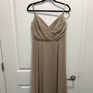 Tan bridesmaid dress